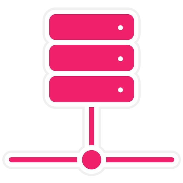Estilo de icono del servidor en línea de diseño vectorial