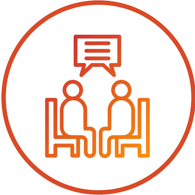 Estilo del icono de la sesión de consulta de diseño vectorial