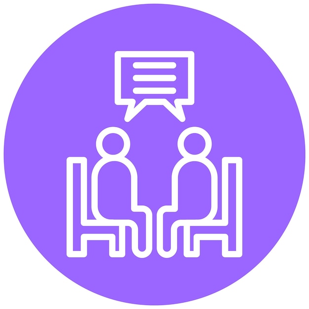 Estilo del icono de la sesión de consulta de diseño vectorial