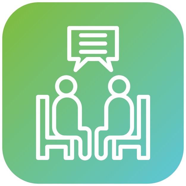 Estilo del icono de la sesión de consulta de diseño vectorial