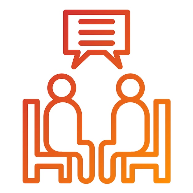 Estilo del icono de la sesión de consulta de diseño vectorial