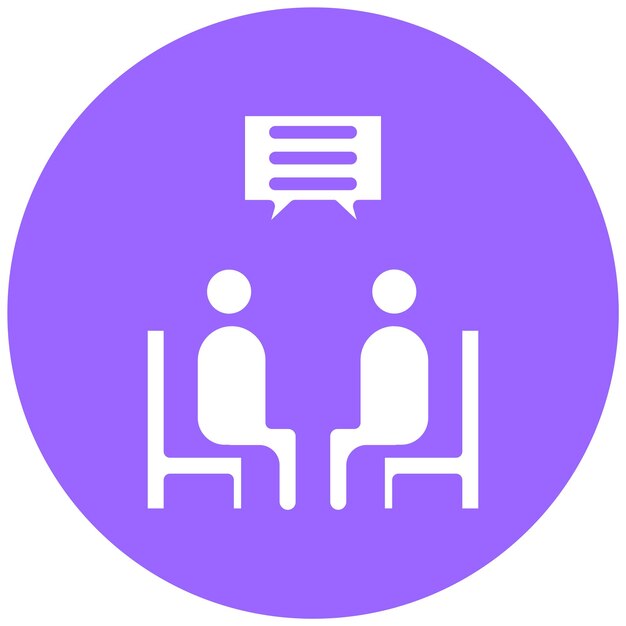 Estilo del icono de la sesión de consulta de diseño vectorial