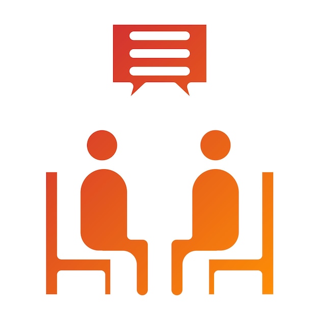 Estilo del icono de la sesión de consulta de diseño vectorial