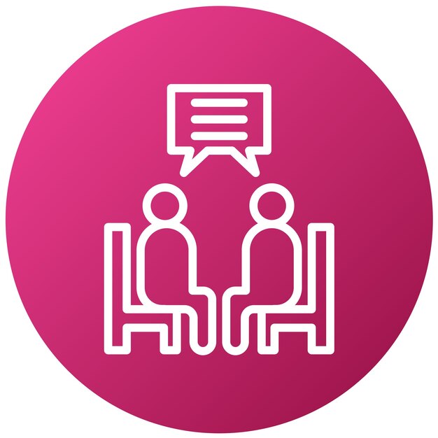 Estilo del icono de la sesión de consulta de diseño vectorial
