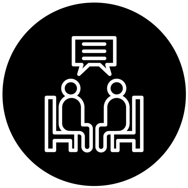 Estilo del icono de la sesión de consulta de diseño vectorial