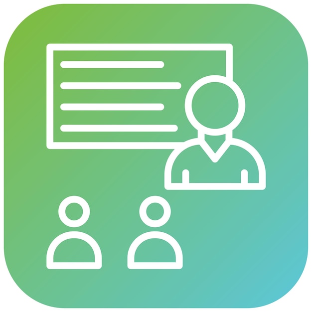 Estilo del icono de la sesión de entrenamiento de diseño vectorial