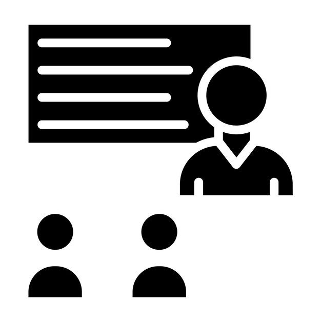 Estilo del icono de la sesión de entrenamiento de diseño vectorial