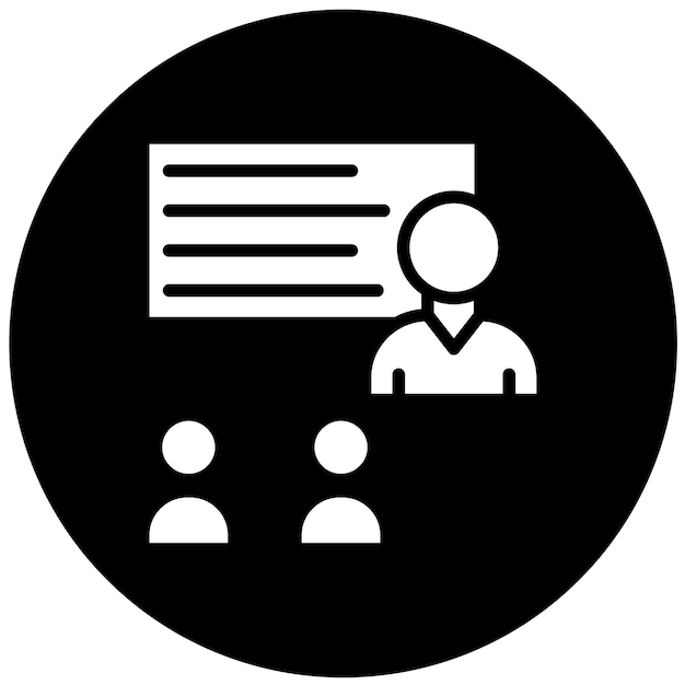 Estilo del icono de la sesión de entrenamiento de diseño vectorial
