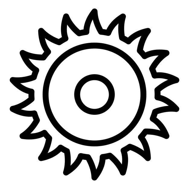 Estilo del icono de la sierra circular de diseño vectorial