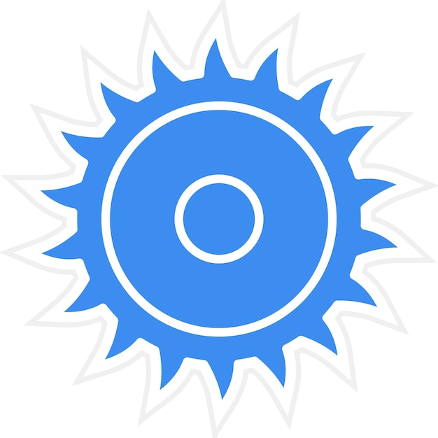 Estilo del icono de la sierra circular de diseño vectorial