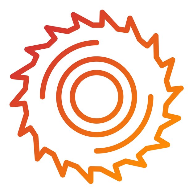 Estilo del icono de la sierra circular de diseño vectorial