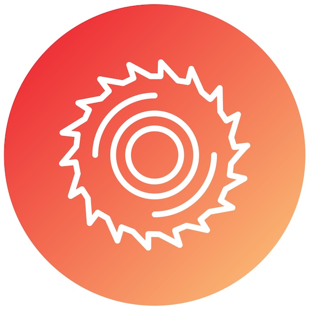 Estilo del icono de la sierra circular de diseño vectorial