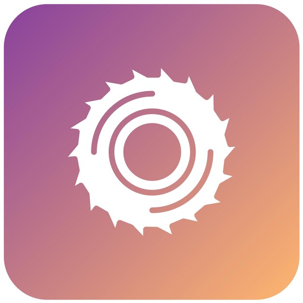 Estilo del icono de la sierra circular de diseño vectorial