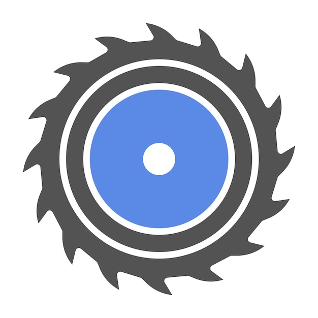 Estilo del icono de la sierra circular de diseño vectorial