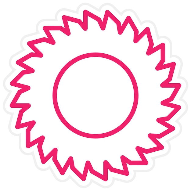 Estilo del icono de la sierra circular de diseño vectorial