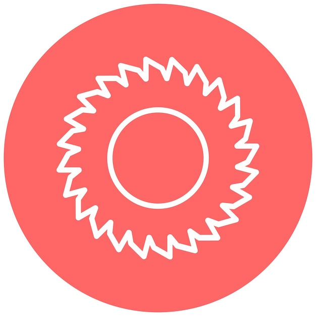 Estilo del icono de la sierra circular de diseño vectorial