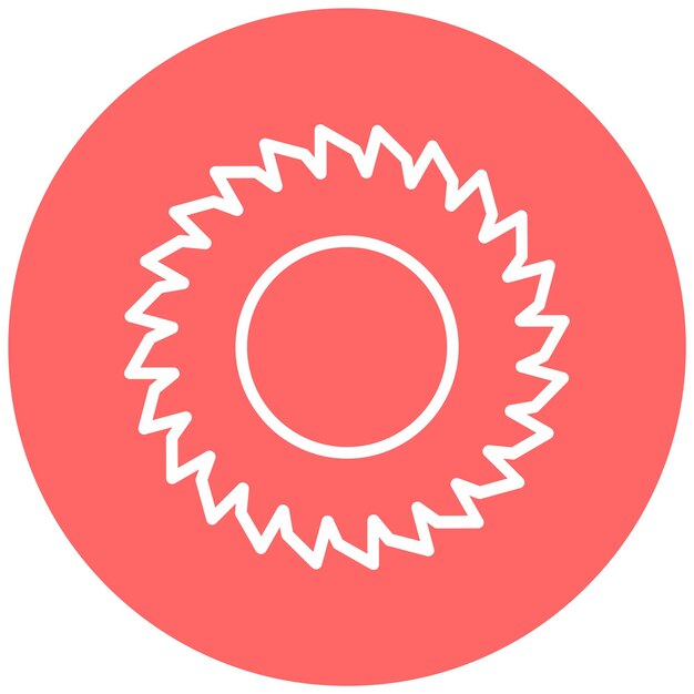 Estilo del icono de la sierra circular de diseño vectorial
