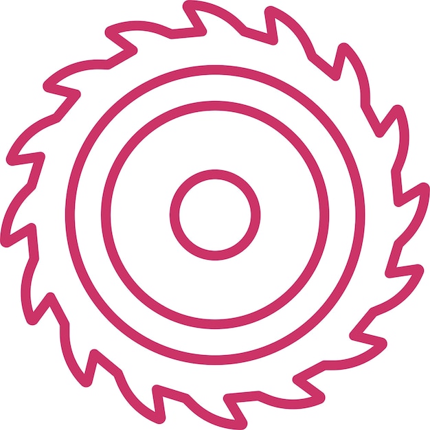 Estilo del icono de la sierra circular de diseño vectorial