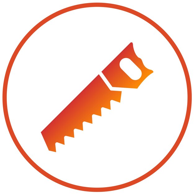 Estilo del icono de la sierra de diseño vectorial