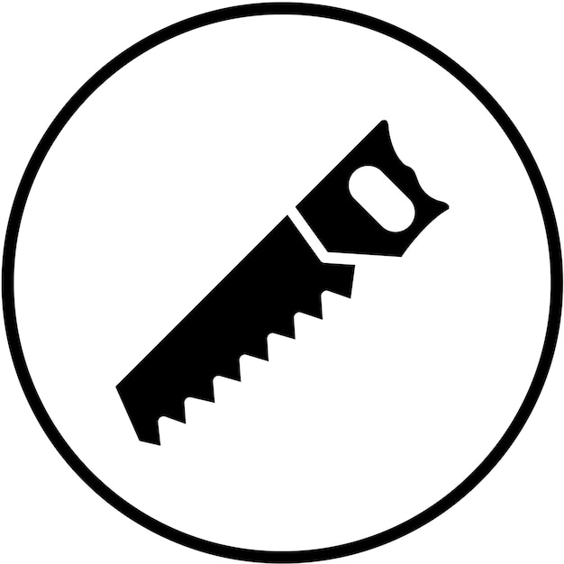 Estilo del icono de la sierra de diseño vectorial