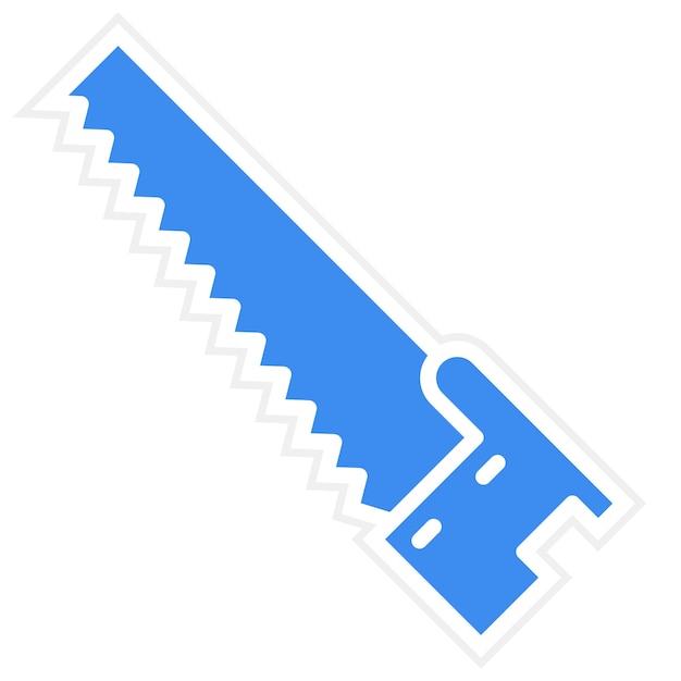 Estilo del icono de la sierra de mano de diseño vectorial