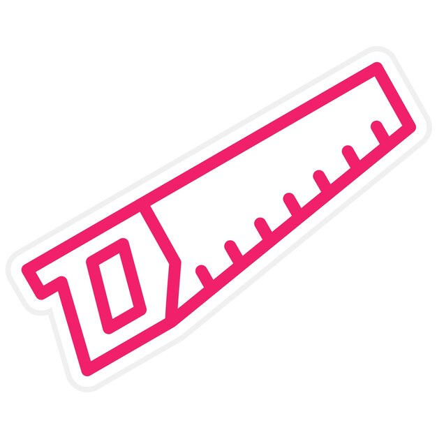 Estilo del icono de la sierra de mano de diseño vectorial