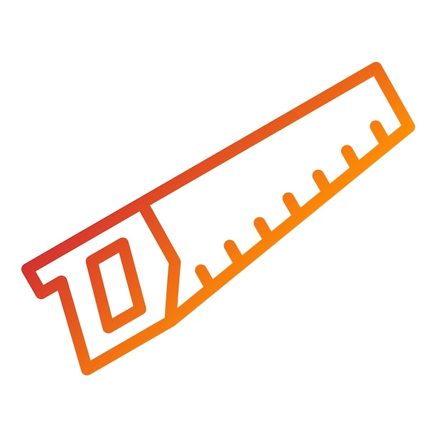 Estilo del icono de la sierra de mano de diseño vectorial