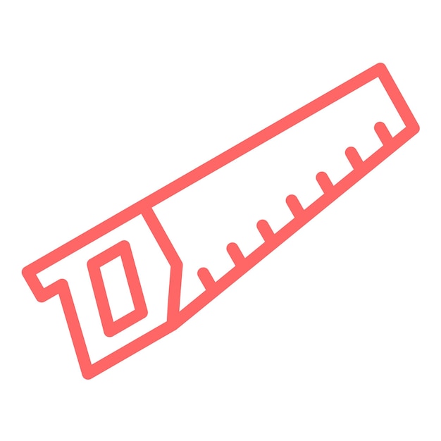 Estilo del icono de la sierra de mano de diseño vectorial