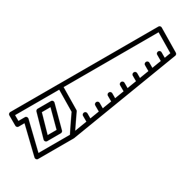 Estilo del icono de la sierra de mano de diseño vectorial