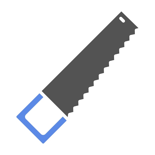 Estilo del icono de la sierra de mano de diseño vectorial