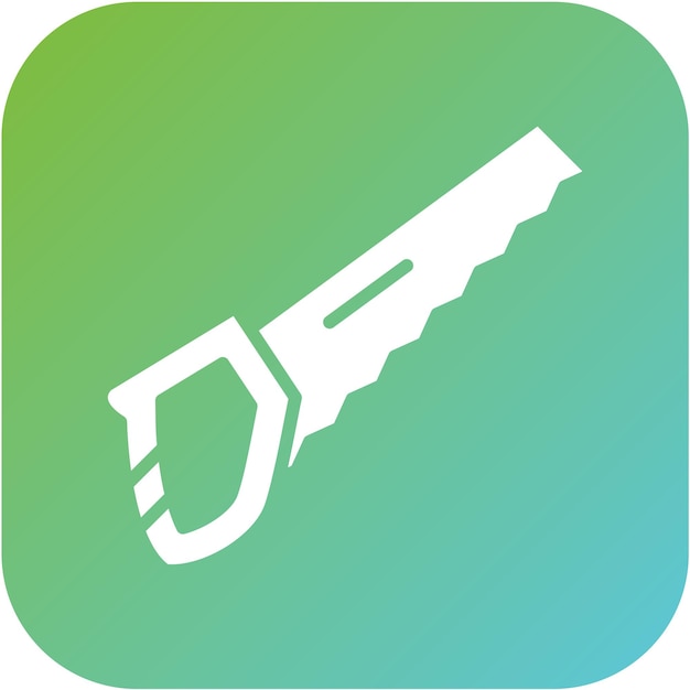 Estilo del icono de la sierra de mano de diseño vectorial