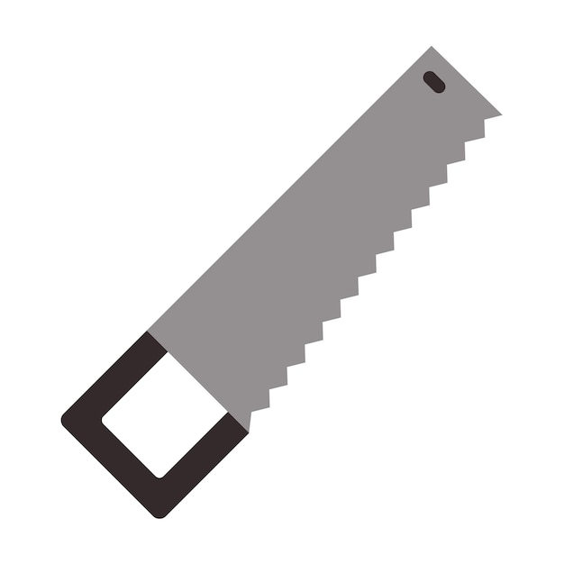 Estilo del icono de la sierra de mano de diseño vectorial