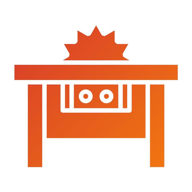 Estilo del icono de la sierra de mesa de diseño vectorial