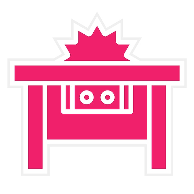 Estilo del icono de la sierra de mesa de diseño vectorial