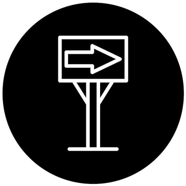 Estilo del icono del signo de diseño vectorial