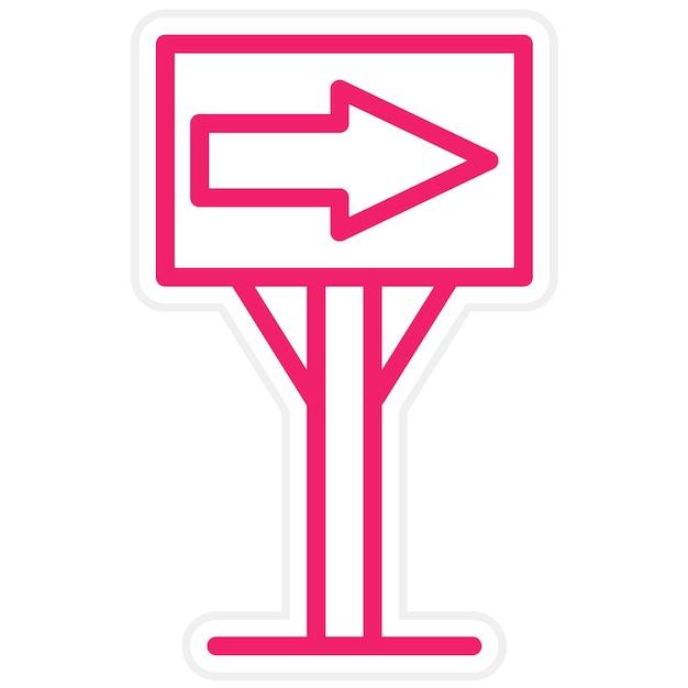 Estilo del icono del signo de diseño vectorial