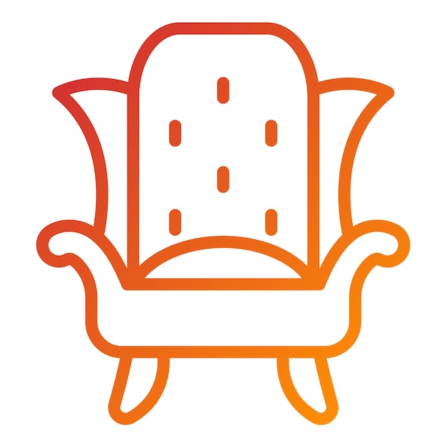 Estilo del icono de la silla de ala de diseño vectorial