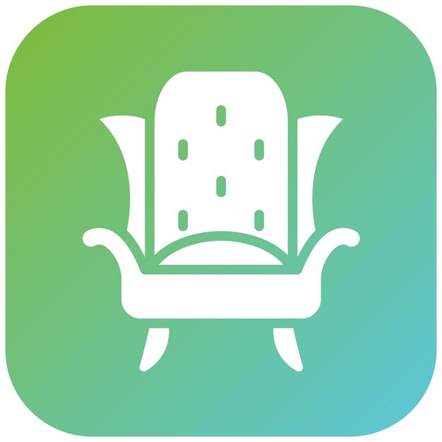 Estilo del icono de la silla de ala de diseño vectorial