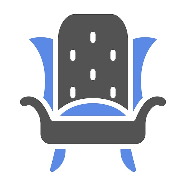 Estilo del icono de la silla de ala de diseño vectorial