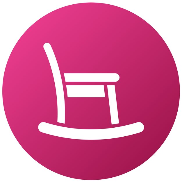 Estilo de icono de la silla de balanceo de diseño vectorial