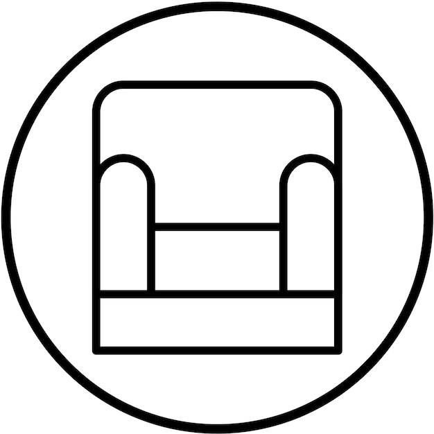 Estilo del icono de la silla de barril de diseño vectorial