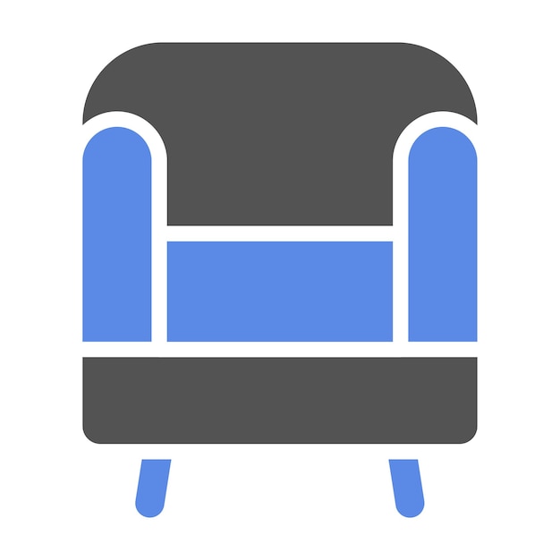 Estilo del icono de la silla de barril de diseño vectorial