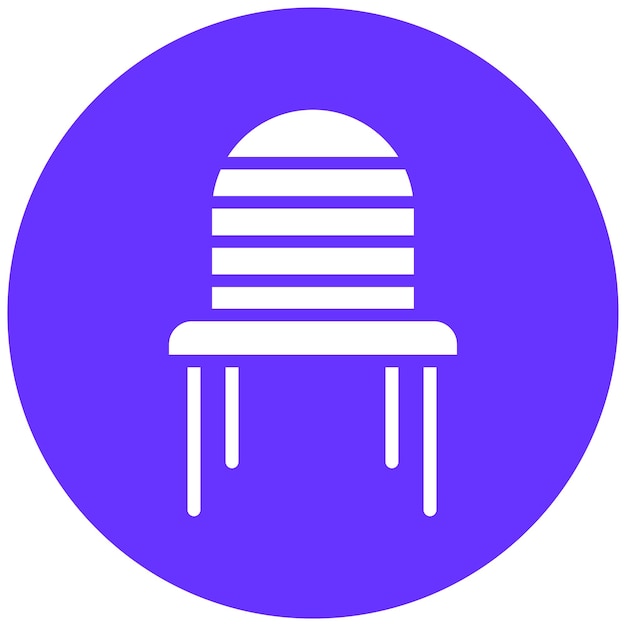 Estilo del icono de la silla sin brazos de diseño vectorial