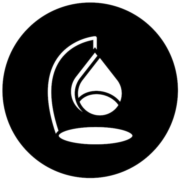 Estilo del icono de la silla de burbuja de diseño vectorial