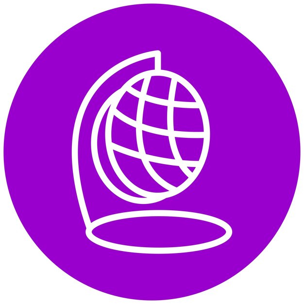 Estilo de icono de la silla de caña de diseño vectorial