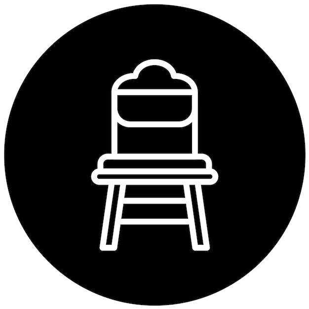 Estilo de icono de la silla de césped de diseño vectorial