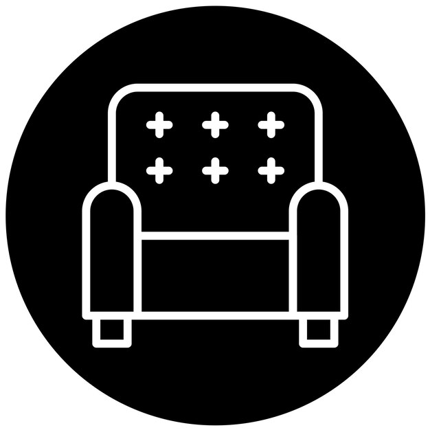 Estilo del icono de la silla del club de diseño vectorial