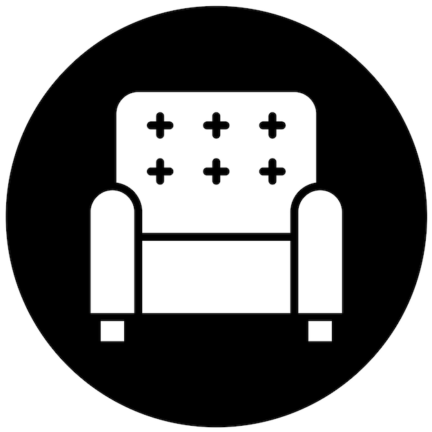 Estilo del icono de la silla del club de diseño vectorial