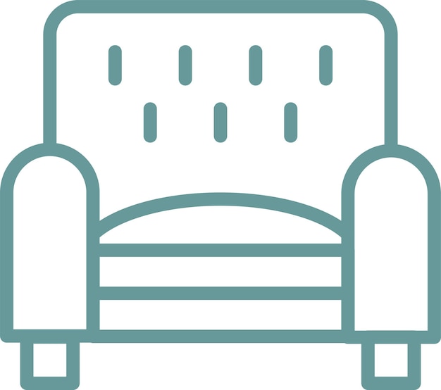 Estilo del icono de la silla del club de diseño vectorial