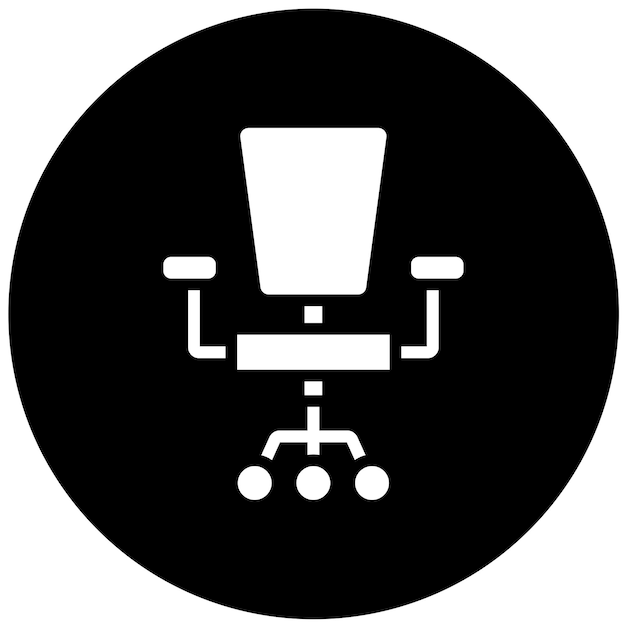 Estilo del icono de la silla de conferencia de diseño vectorial